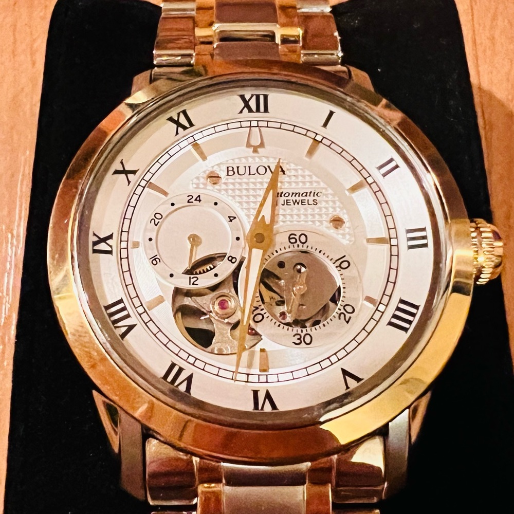 BULOVA AUTOMATIC TWO TONE MENS WATCH